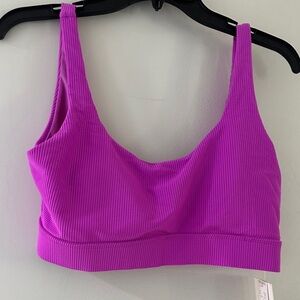 Vibrant Pink Ribbed One Piece Swimsuit